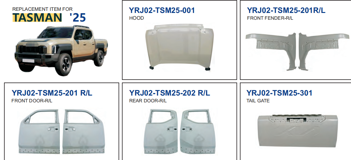Angkop para sa KIA TASMAN 2025 na Pinalitan ng Front Fender